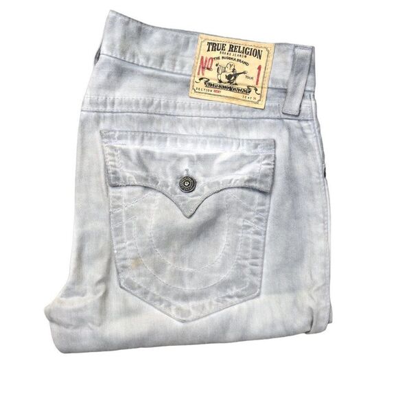 Vintage True Religion Jeans Size 36 RICKY Gray/White - Picture 6 of 12